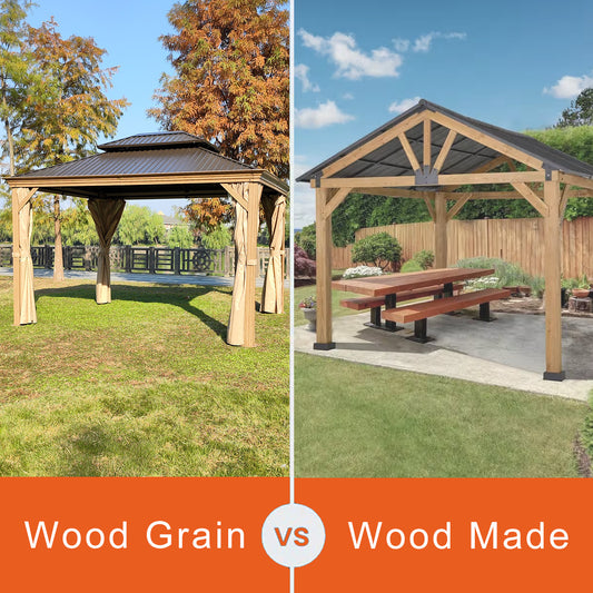 Wood grain gazebo or wood made gazebo