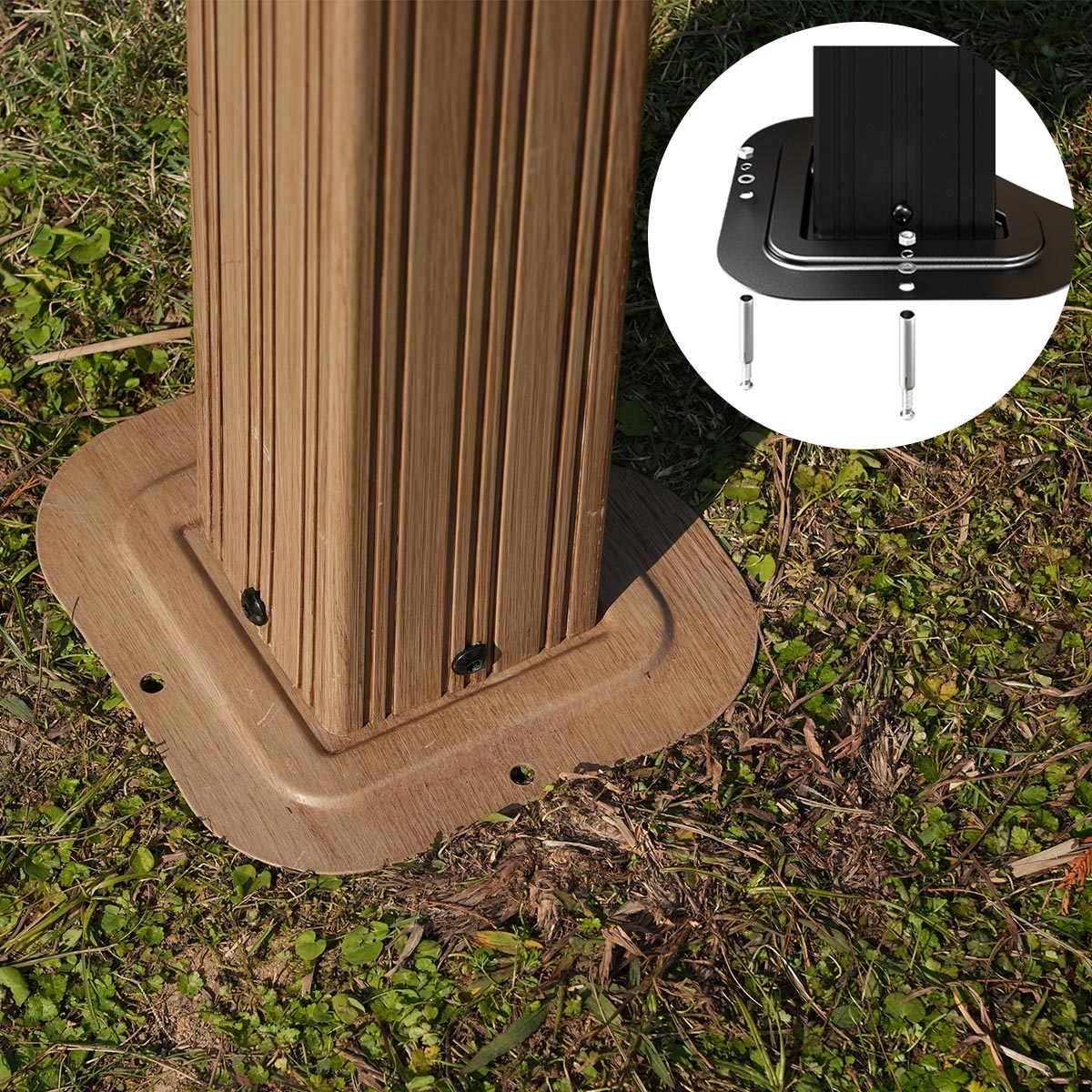 How to anchor gazebo to concrete? Fung Yard Sheltering Joy