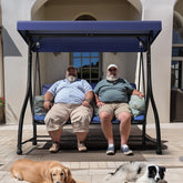 FUNG YARD Outdoor Seating 3 Person Porch Swing Chair Gazebo, 76.4" x 47.2"