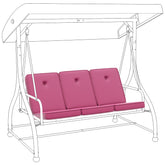 FUNG YARD 3-Seater Outdoor Porch Swing Chair Replacement Cushion