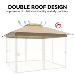 FUNG YARD 11' x 11' Outdoor Pop-up Gazebo Replacement Canopy