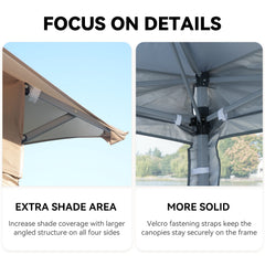 FUNG YARD 11' x 11' Outdoor Pop-up Gazebo Replacement Canopy