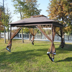 FUNG YARD Outdoor Pop-up Gazebo Tent With Netting