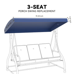 FUNG YARD Outdoor Seating 3 Person Porch Swing Chair Replacement Canopy