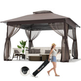 FUNG YARD Outdoor Pop-up Gazebo Tent With Netting