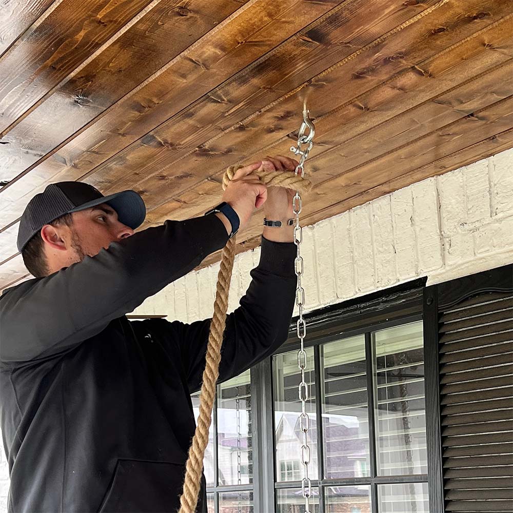 hang a porch swing